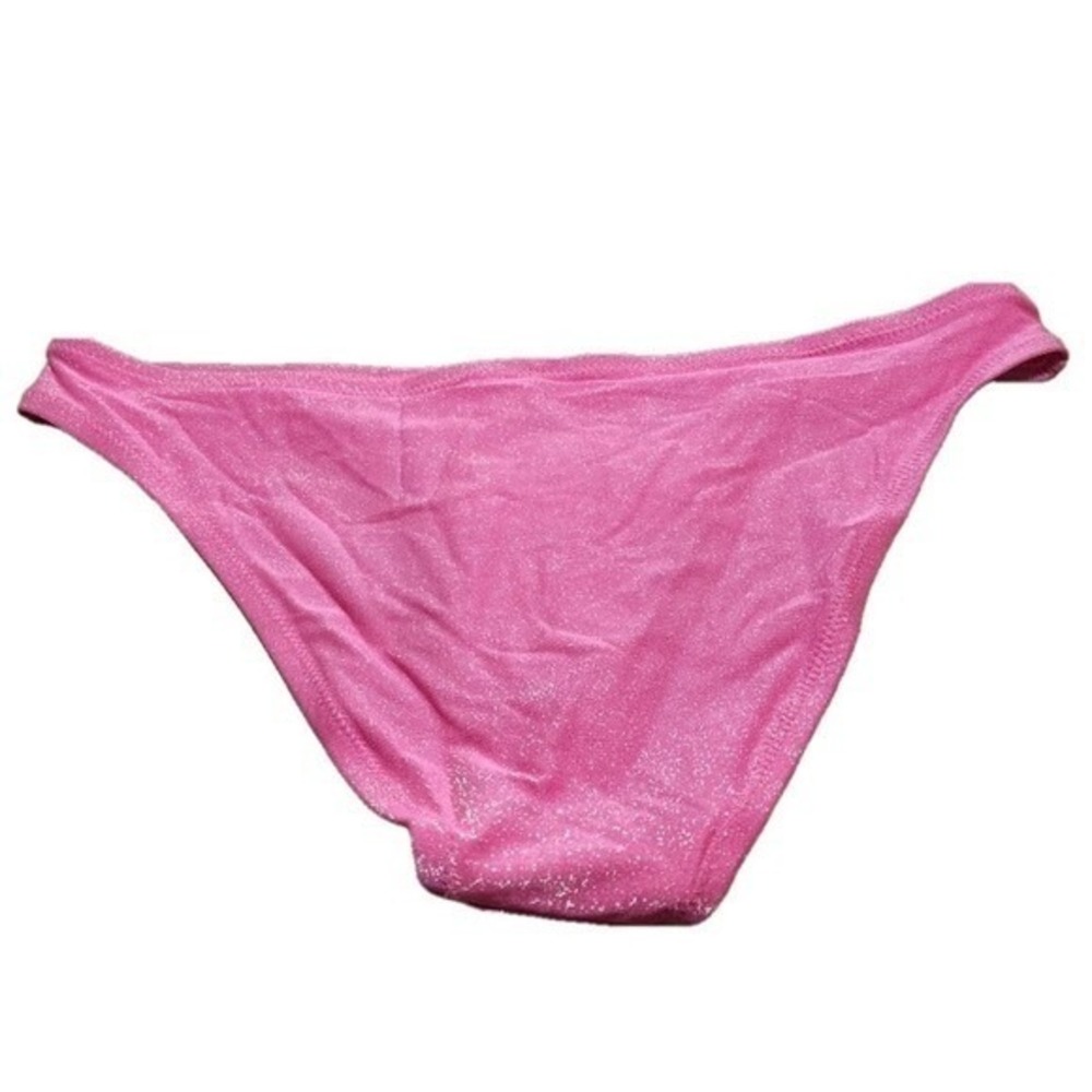 Jessica Simpson Pretty in Pique Pink Side Shirred Bikini Bottom Size XL NWT